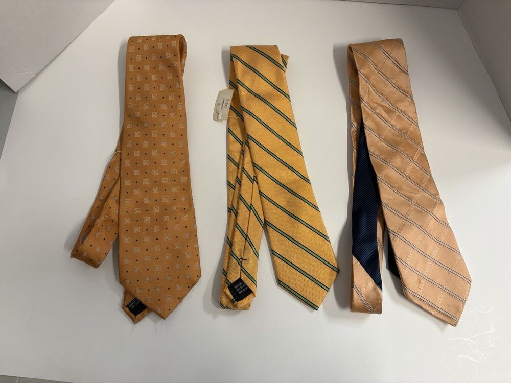 Mix Men’s Neck Tie Lot Mixed Patterns Lot of 3 Mixed Labels 1 NWT